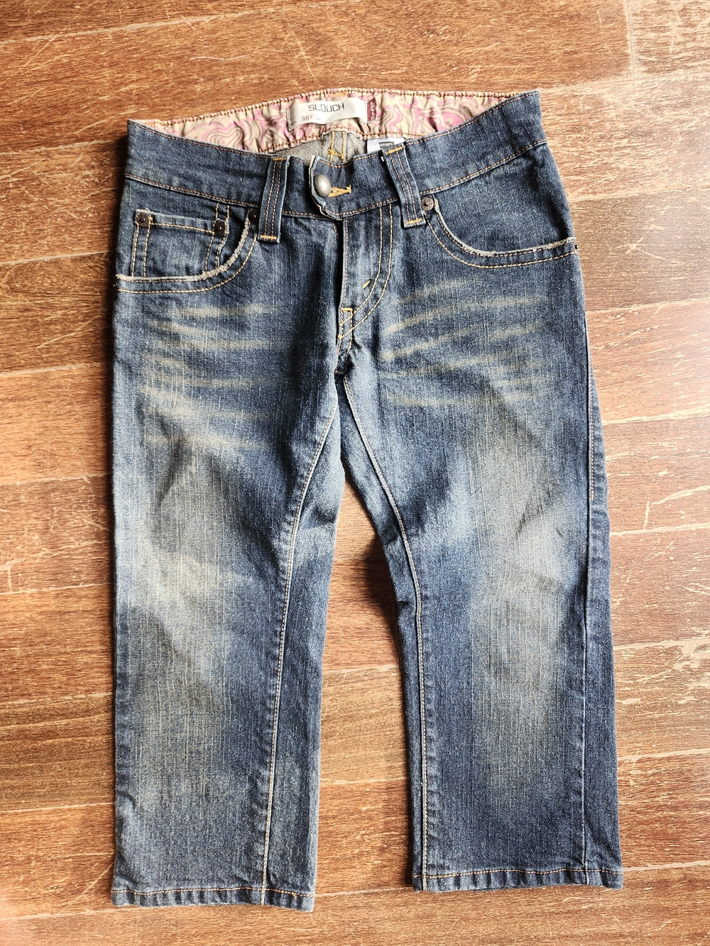 Levi's Straight "Slouch" Dark Blue Denim Jeans